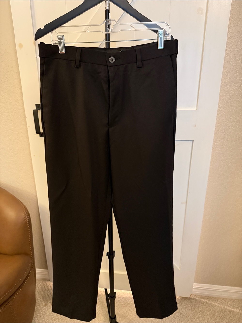 Haggar Men's Black Dress Pants - Straight Leg